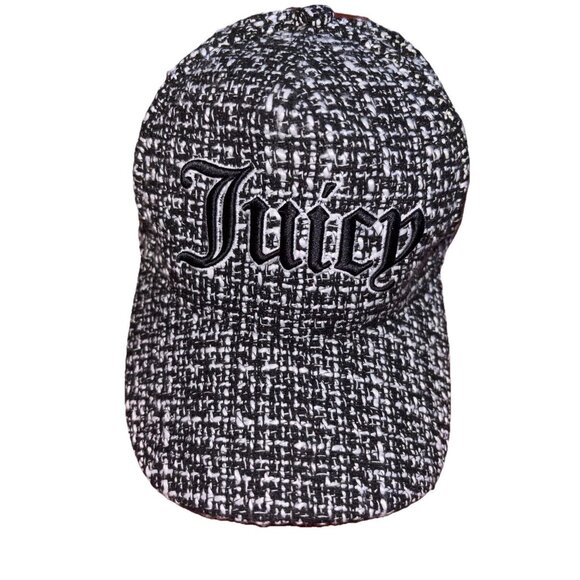 Juicy Couture Black White Baseball Cap Hat Embroidered JUICY Logo NWT Y2K Vibes - Picture 3 of 10